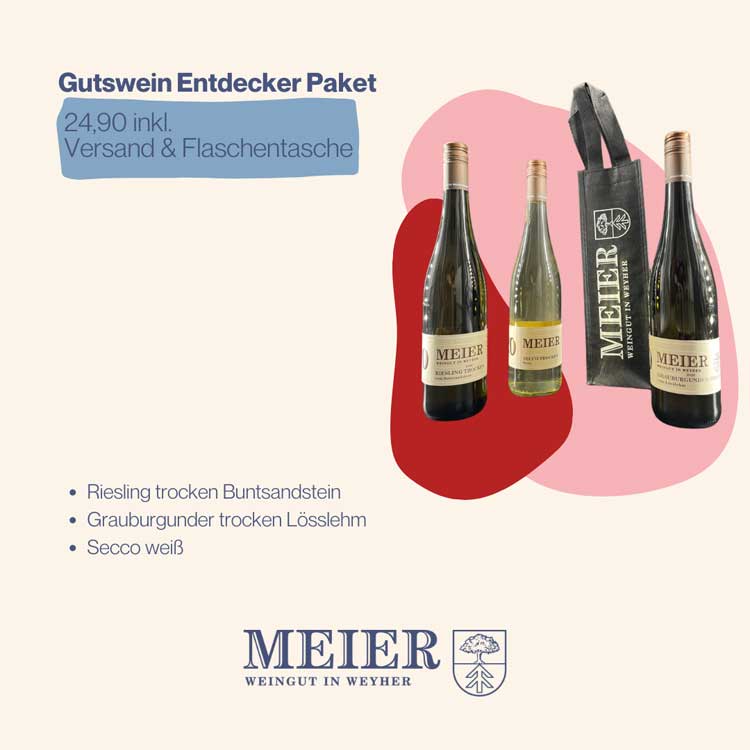 Gutswein Entdecker Paket - Weinauswahl von Meiers Gutsweinen